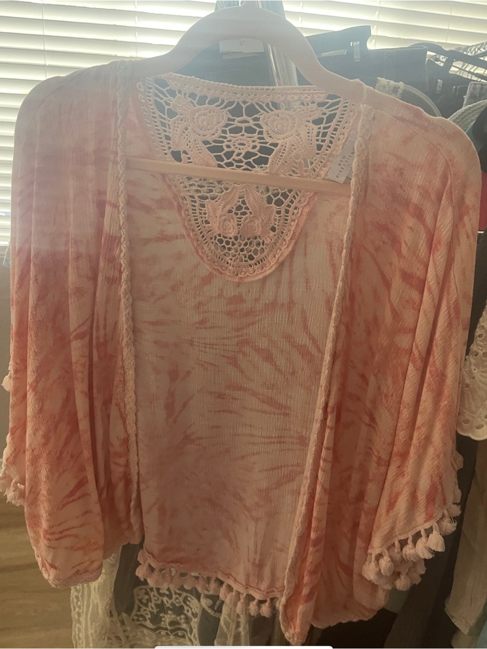 New Directions Island Crochet-Back Kimono